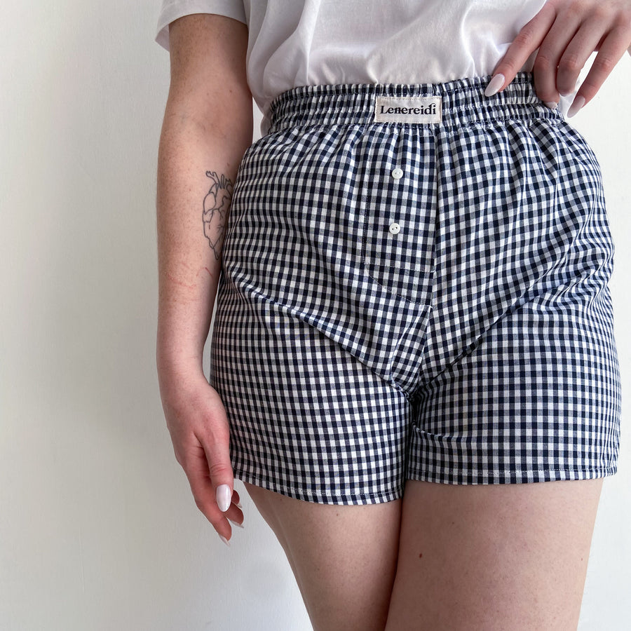 Boxer Rebecca - Vichy Deep Blue